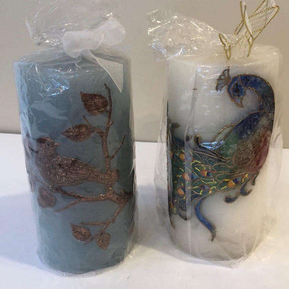 Pier 1 Other - Pier 1 unscented bird/peacock pillar candles